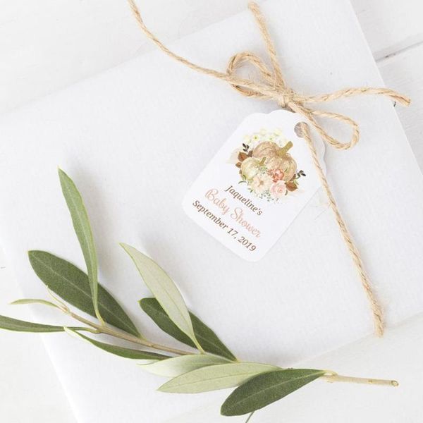 

greeting cards custom shower tags fall baby favor personalised thank you tag