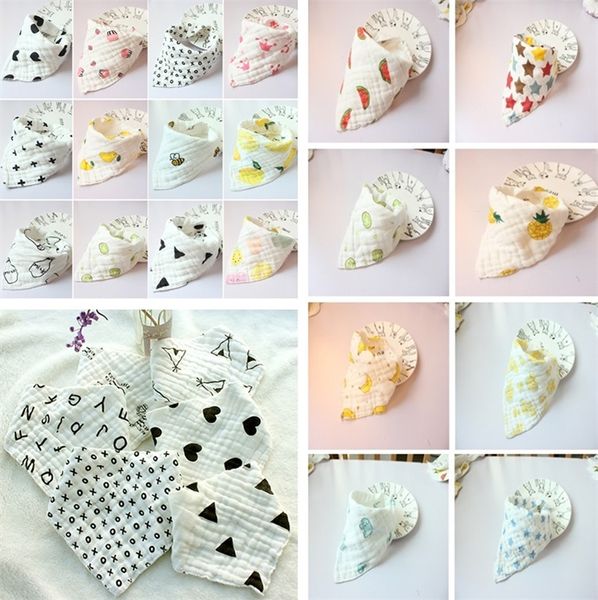 

2020 new style baby bibs lunch bibs/ towel saliva baby kids infants 8 layers of gauze burp cloths t5i060