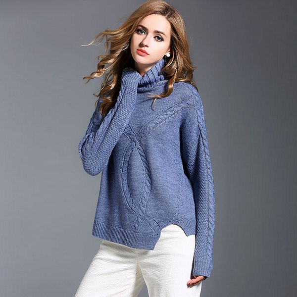

100% cashmere sweater women irregular design turteneck long sleeves 3 colors ladies pullovers plus size knitwear 2018 fashion, White;black