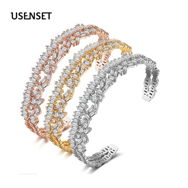 

silver armband cubic zirconia bracelet latest design new fashion trendy jewelry bling cuff bangle party gift for women 02l20, Black