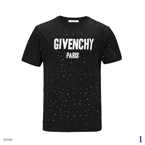 

mens designer t shirt brand fashion tees breathable loose shorts sleeves holo out letter print luxury t shirts summer1, White;black