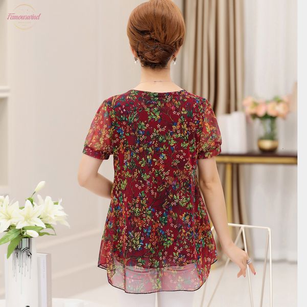 

lace mesh women tshirt summer mother short sleeve o neck t shirt 5xl plus size clothes floral printed lady pullover, White