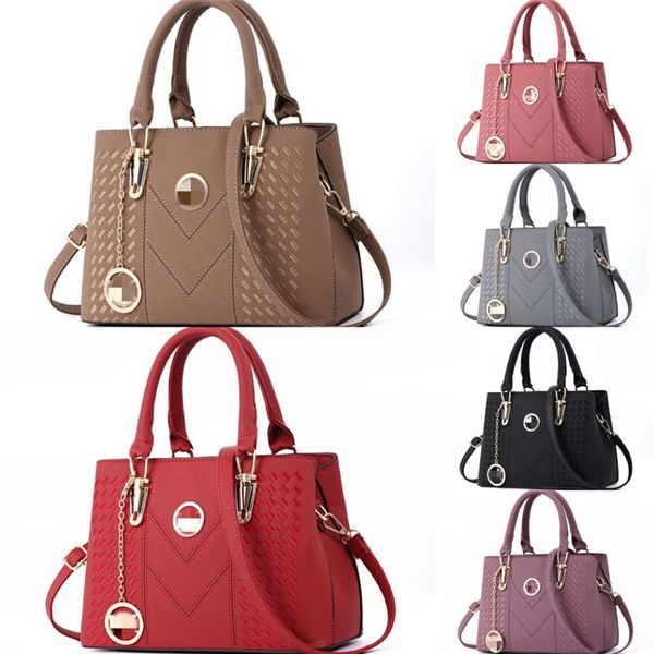 

pop2020 totes designer ladies handbag female leather women shoulder bags 3piece set z04#365