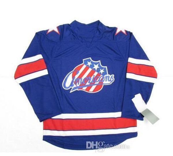 

изготовленный на заказ джерси 5xl 6xl rochester americans hockey jersey вышивка сшитая подгоняйте любое количество и название трикотажных из, Black;red