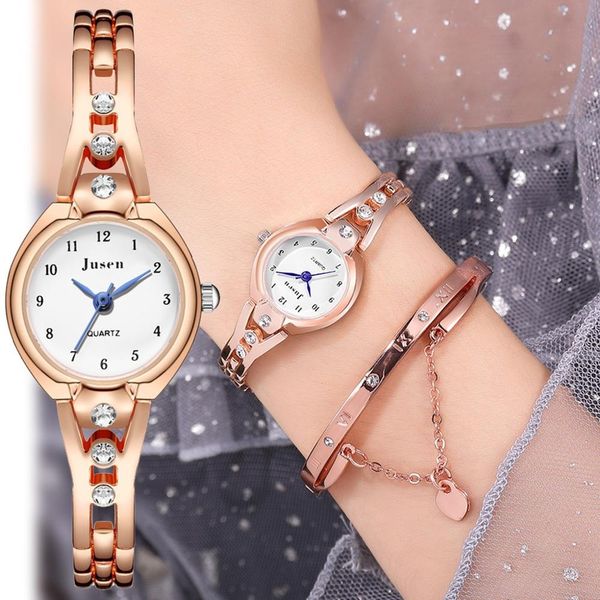 

fashion simple women watches ladies wristlet star inlaid stainless steel watch femme quartz watch girls bracelets reloj mujeres, Slivery;brown