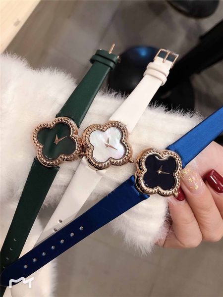 

fashion lady watch womens watches 30mm cow leather strap quartz movement wristwatches gift 2020 new, Slivery;brown