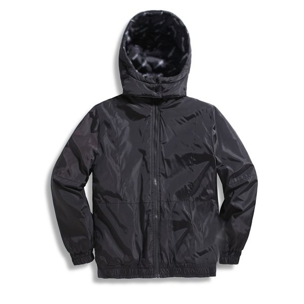 

box logo luxury men down jackes 2019 private custom new cotton jacket european american fashion down jacket tide brand wild jacket, Black