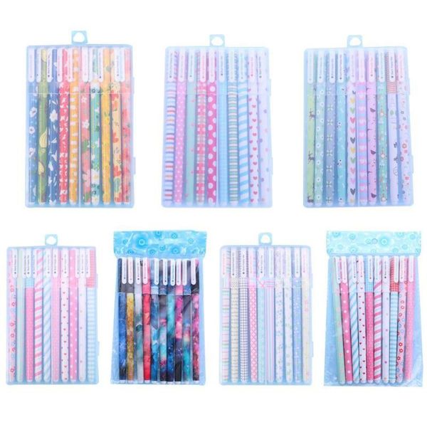 

kawaii gel pencils 10 pcs colored ink pens set cute writing office mini 0.5mm for boy stationery canetas school supplies gi c4m7