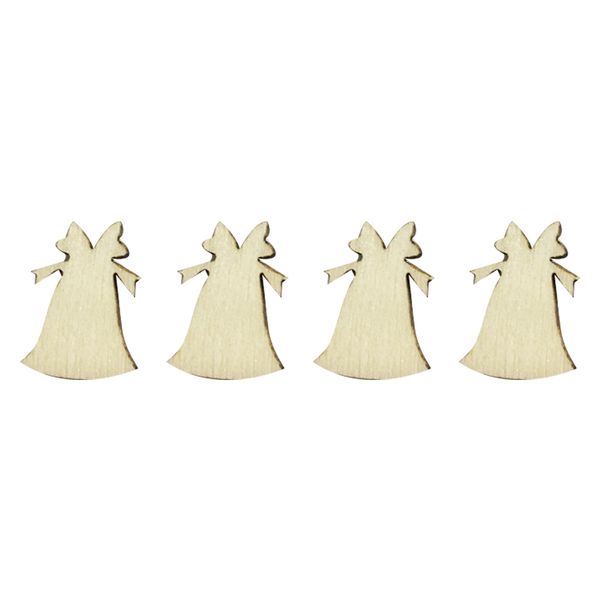 

50 pcs creative wooden christmas ornaments delicate christmas tree hanging tag decorations bell style bell