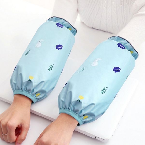 

waterproof oversleeves 1 pair sleeves polyester cuffs oilproof forearm arm sleeves cover for kids light color clothes