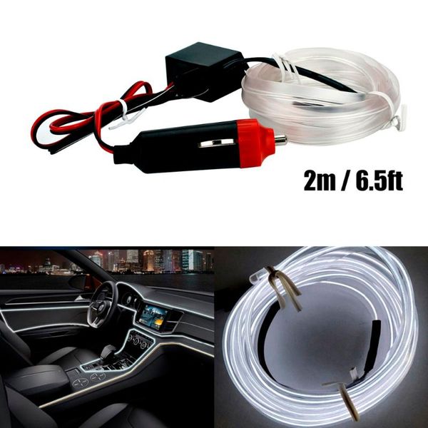 

universal flexible el wire rope tube car interior decoration atmosphere lamp car tuning led neon glow light strip 12v