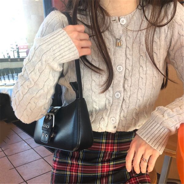 

lady vintage armpit bag baguette black small shoulder bags mini pu leather messenger bag fashion 2020 new