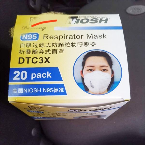 

item niosh n95 masks respirator mask ffp2 mask anti-dust reusable face mask with retail package fast ship