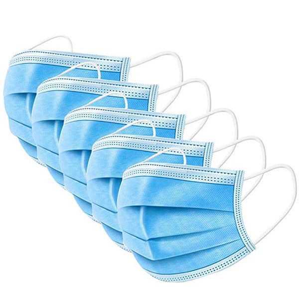 

disposable face mask 3 layer ear-loop dust mouth masks cover 3-ply non-woven disposable dust mask soft breathable outdoor part daily usea211
