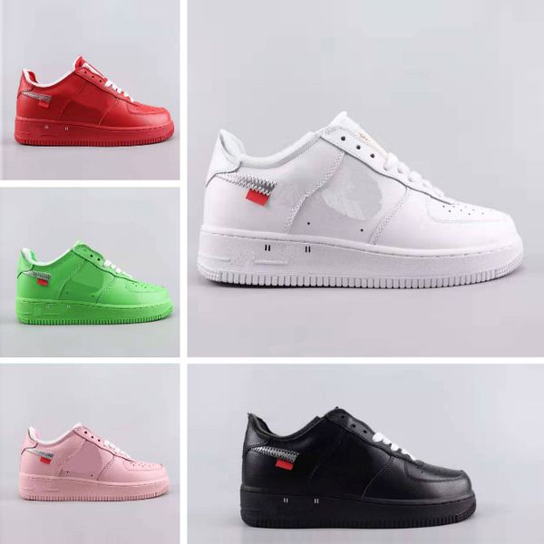 

air force 1 hot 1 полезность классический черный белый женщины мужчины повседневная обувь красный оранжевый спортивный отдых высокий низкий
