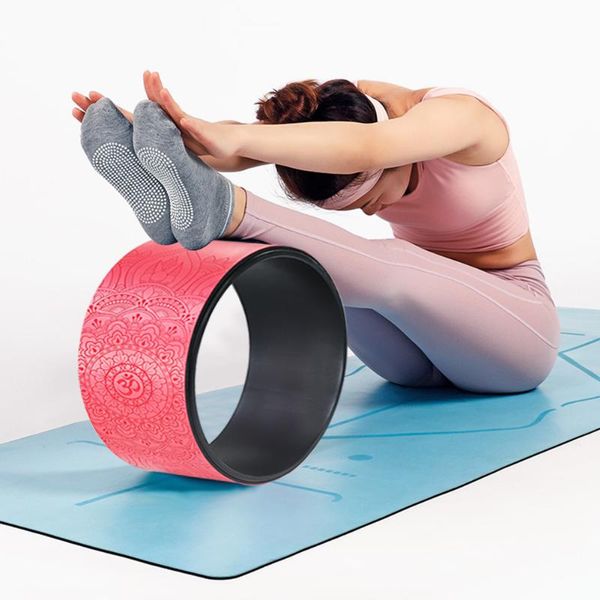 

pu rubber anti-slip yoga wheel yoga circle roller full body back training tool gym workout exercise fitness equipment