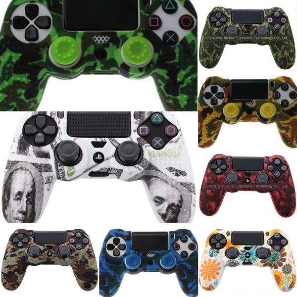 

c9xmn ivyueen soft silicone thicker half skin case ps4 + 2 x thumb stick grips cover playstation dualshock 4 for pro slim controller