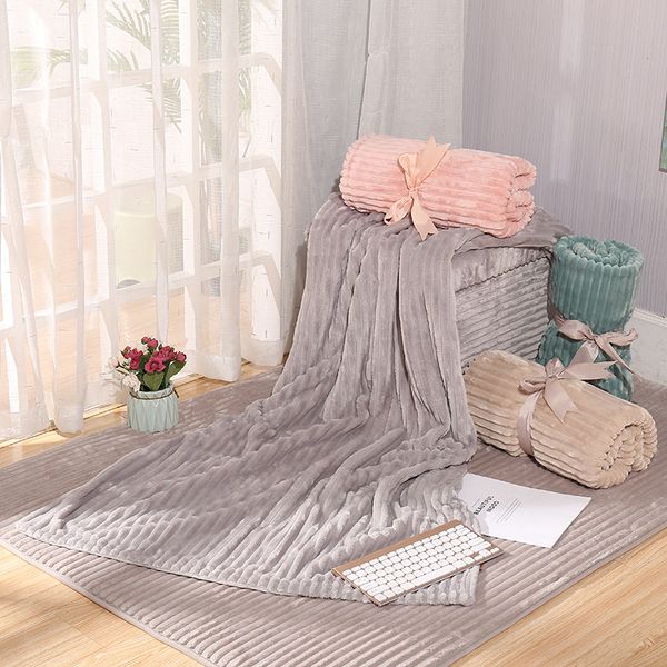 

150*90cm summer air conditioning blanket quilt cross-border children siesta travel double-sided cover blanket flannel