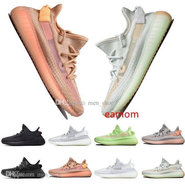 

с быстрой доставкой канье уэст глины п2 статический светоотражающие светящиеся в темноте мужские кроссовки гиперпространство женщины мужчины, Black