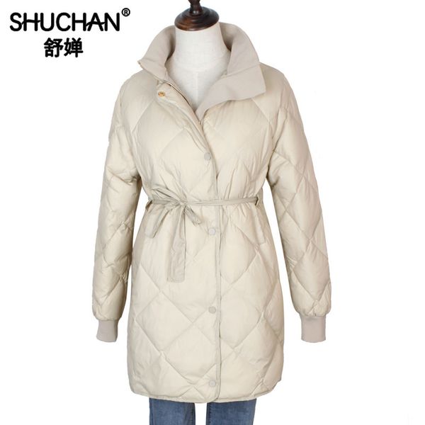 

2019 winter warm women down coats jackets warm woman down parka 90% white duck female jackets slim light women clothing, Black