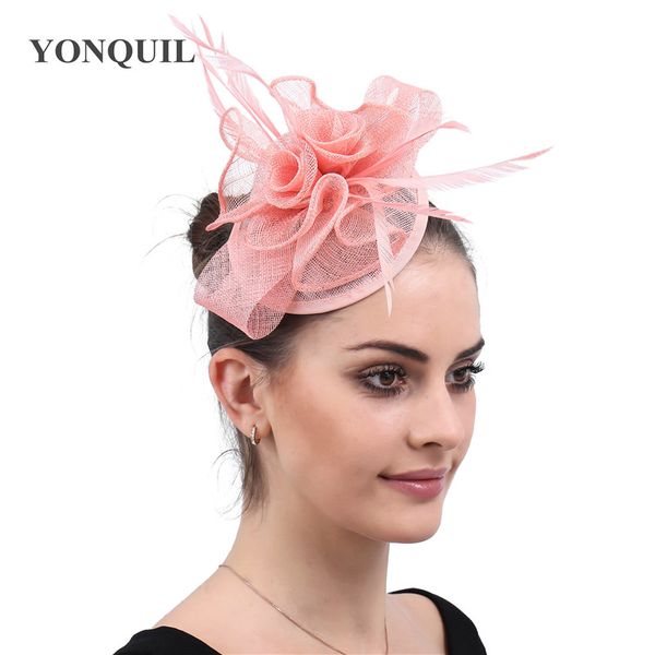 

new fashion hair fascinator hat women elegant paty hat race derby event headpiece with hair clip bridal wedding millinery