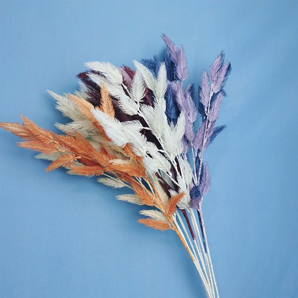 

5шт / серия 3 вилки пластиковые искусственный поддельный цветок перо maple для венчания главная цветочная композиция отеля meichen декоратив