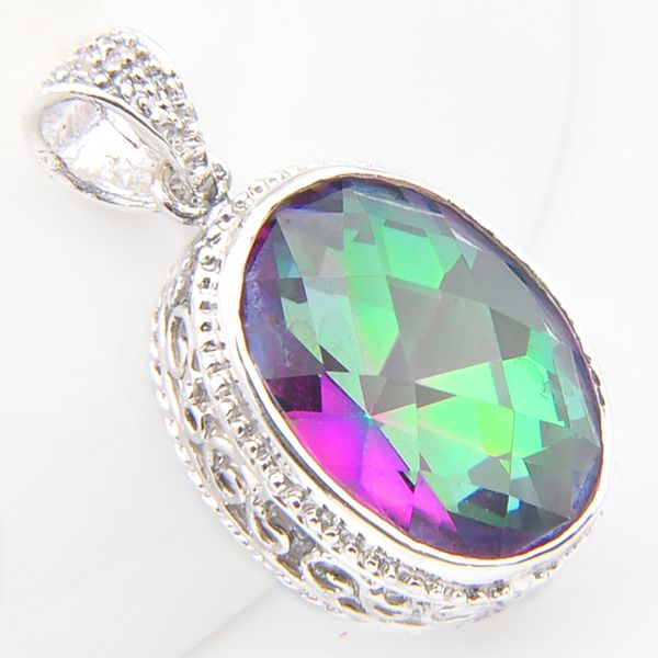 

luckyshine 6 piece lot holiday gift 925 sterling silver royal style mystic z crystal vintage pendant for lady party gift 1512 mm