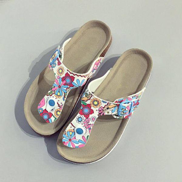 

summer style shoes woman/men sandals cork sandal buckle couple casual slippers flip flop plus size 35-44, Black