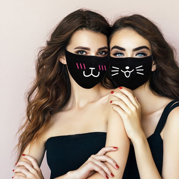 

16types cotton reusable cute cartoon face mouth masks respirator men women anti dust haze mouth cover muffle masque