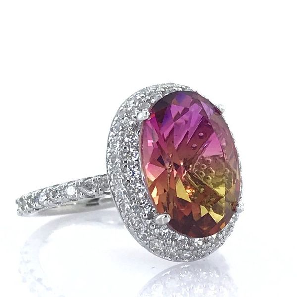 

diamond workmanship alexandrrite stone silver ring, Golden;silver