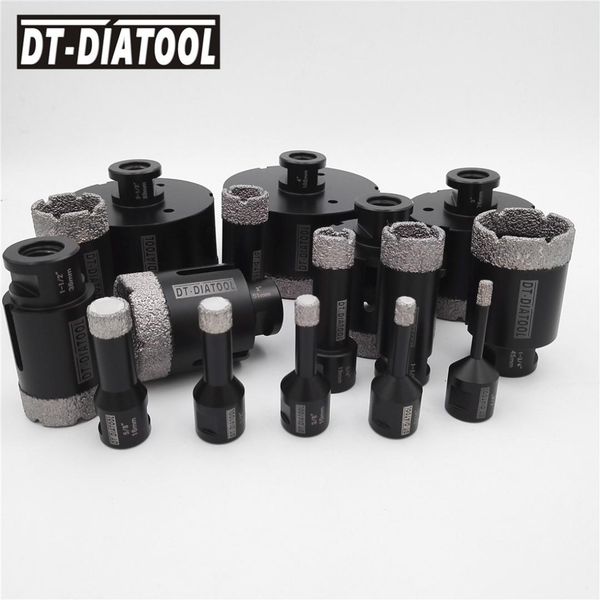 

dt-diatool 1pc vacuum brazed diamond drilling bits hole saw dry m14 or 5/8-11 thread drill core bits for ceramic tile porcelain