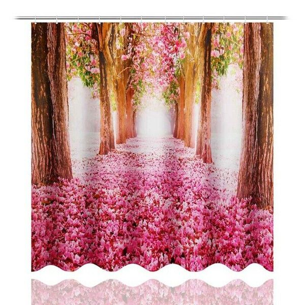 

fashion pattern bathroom fabric shower curtain home decoration