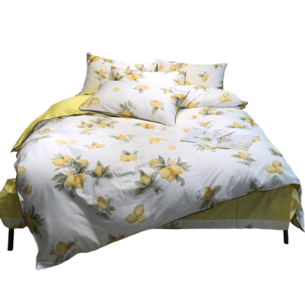 

spring and summer fruit 60-piece satin long-staple cotton cotton four-piece set