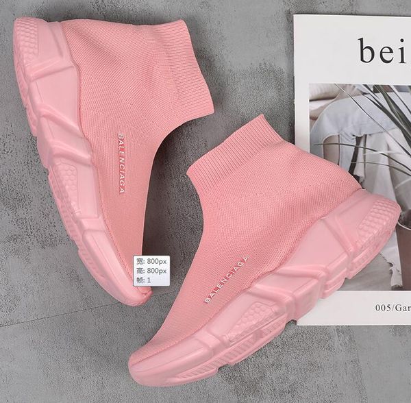 

spring and autumn balllenclaga girl shoes casual athletics walking basketball sneakers women men outdoor sports socks shoes, Black