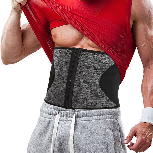 

ningmi men waist trainer body modeling belt neoprene tummy trimmer strap slimming corset cincher slim shapewear brace, Black;brown