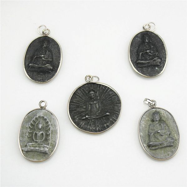 

27-40mm 10pcs/lot new design stone jewelry pendant, fashion stone jewelry accessories, pendant, Bronze;silver