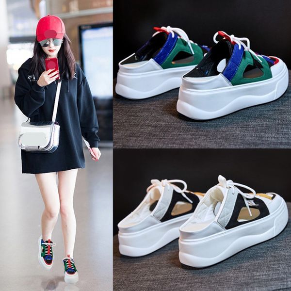 

with heel fashion womens shoes 2020 outside sandals summer heels suit female beige all-match cross-shoes thick luxury, Black