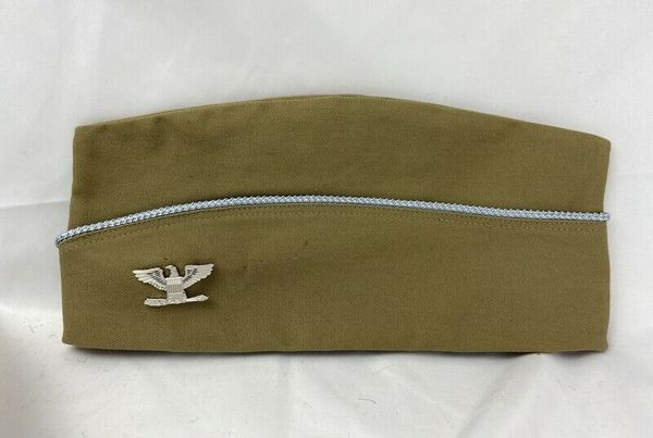 

ww2 us army khaki garrison cap hat & army colonel eagle insignia armyshop2008, Black;white