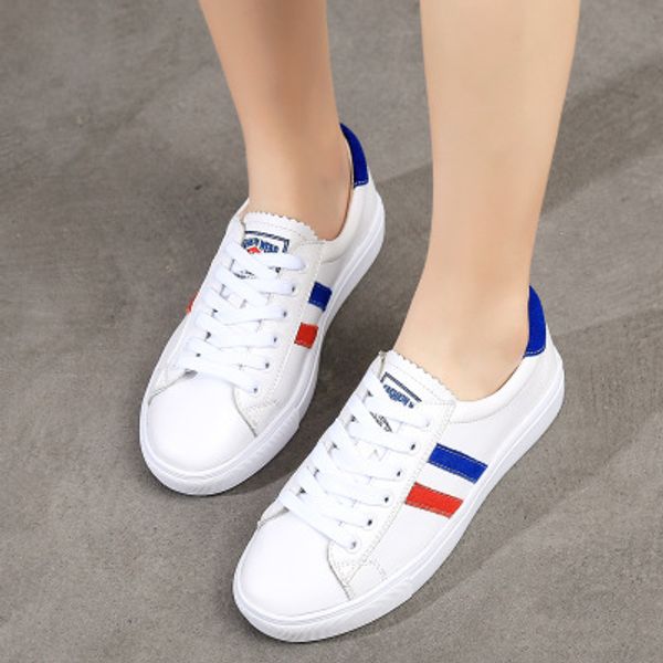 

new fashion trend men and women leather casual shoes origin trend wear-resistant outdoor breathable small white board shoes for men, Black