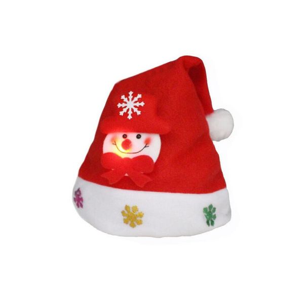 

christmas hat for children and adults non-woven snowman hats with light cristmas decoration gifts celebrations for parties