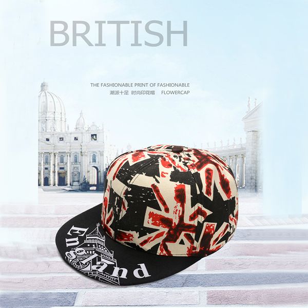 

2020 новый хип-хоп шляпа британский флаг флаг риса европейские и американские бейсболки хип-хоп плоская шляпа железная башня хип-хоп, Blue;gray