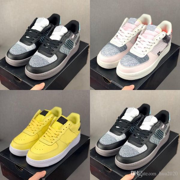 

mens womens 1 skateboarding skate shoes designer reigning champ white yellow forced trainers sports sneakers baskets des chaussures zapatos