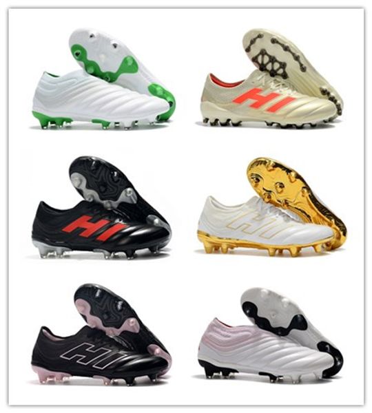 

2019 men copa 19+ 19.1 fg ag slip-on champagne solar red soccer shoes boots scarpe calcio cleats size 39-45 cheap