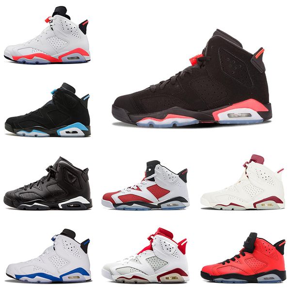 

new 6s mens basketball shoes unc carmine angry bull black cat infrared marron men trainers sneaker 6 sports shoe size 8-13