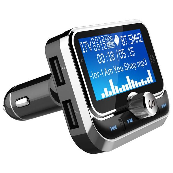 

dual usb car charger lcd display car mp3 player bluetooth hands-calling fm transmitter fm auto audio adapter accessories