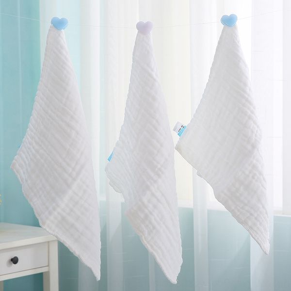 

baby six-layer rice white washed gauze handkerchief handkerchief saliva towel baby saliva towel no fluorescent agent