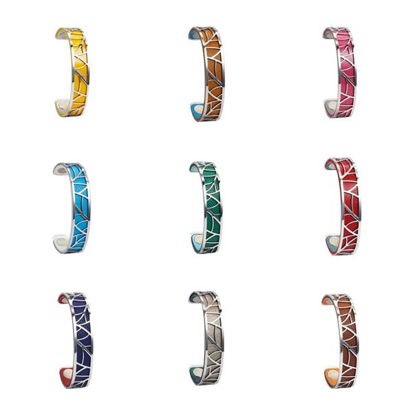 

legenstar stainless steel bracelets bangles for women leaf georgettes leather bijoux manchette femme cuff bracelet pulseiras, Black