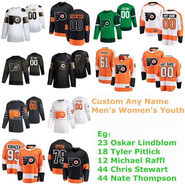 

s-6xl philadelphia flyers hockey jerseys 62 oskar lindblom jersey 14 tyler pitlick michael raffl chris stewart nate thompson custom stitched, Black;red