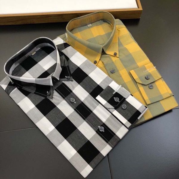 

brand luxury designer shirt fashion logo print men designer shirt hip hop summer shirt long sleeve size s-3xl a41, White;black