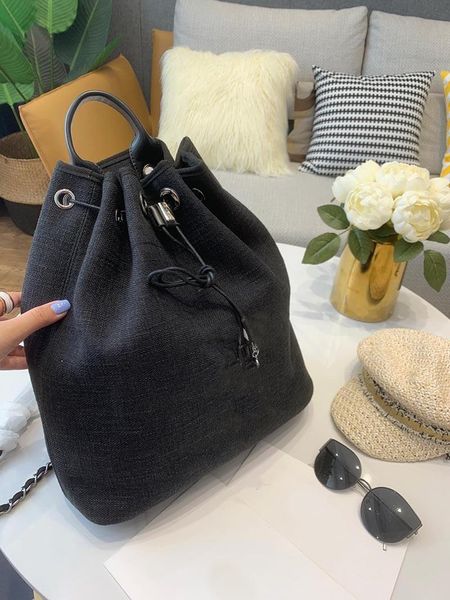

designer-luxury handbag purse bucket bag canvas material women designer bags chain shoulder strap purse bag
